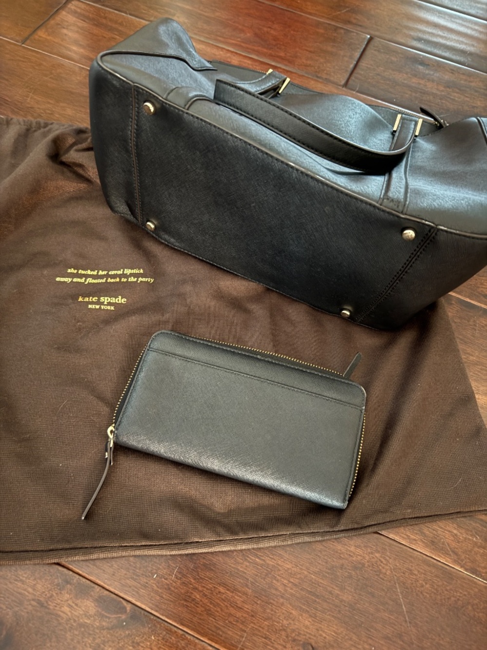 Kate Spade Large black Newberry Lane tote with matching wallet - Picture 6 of 11
